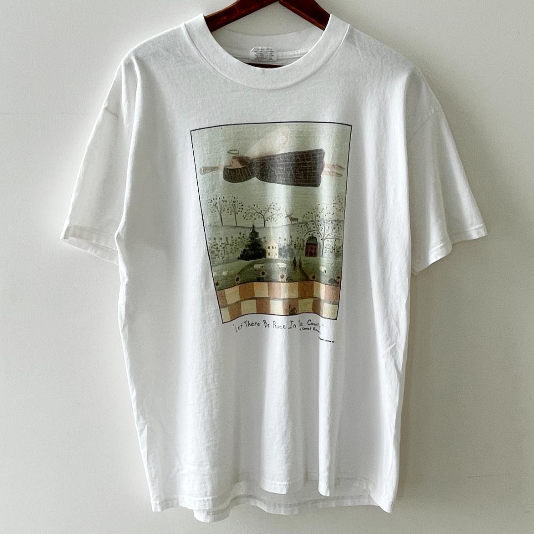 tGG148 90s Tシャツ イラスト 洋書アート 天使 エンジェル USA製