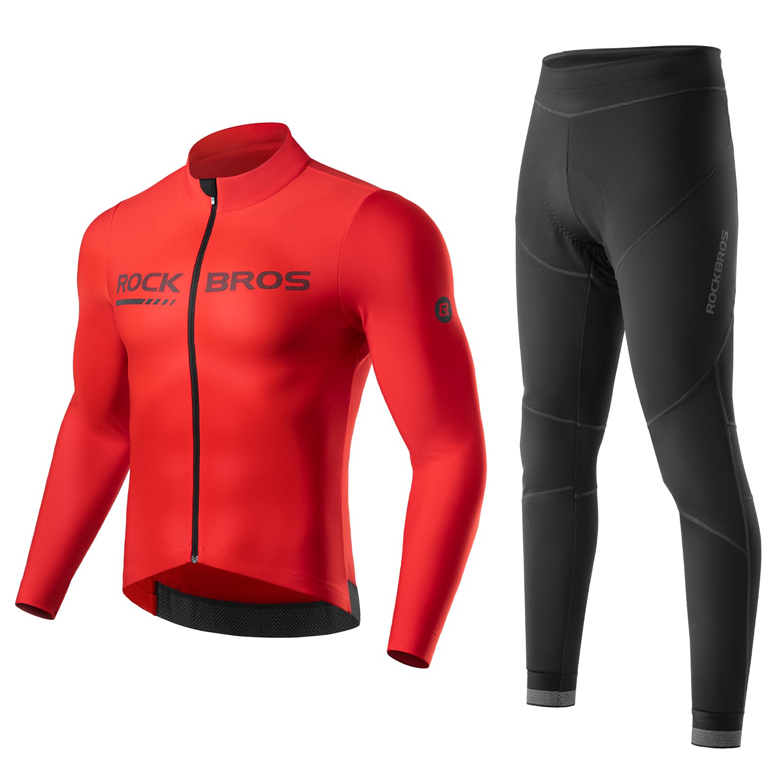  冬用サイクルジャージ Sサイズ サイクルジャージ 秋 冬 長袖 サイクルウェア 上下セット 防風 防寒 裏