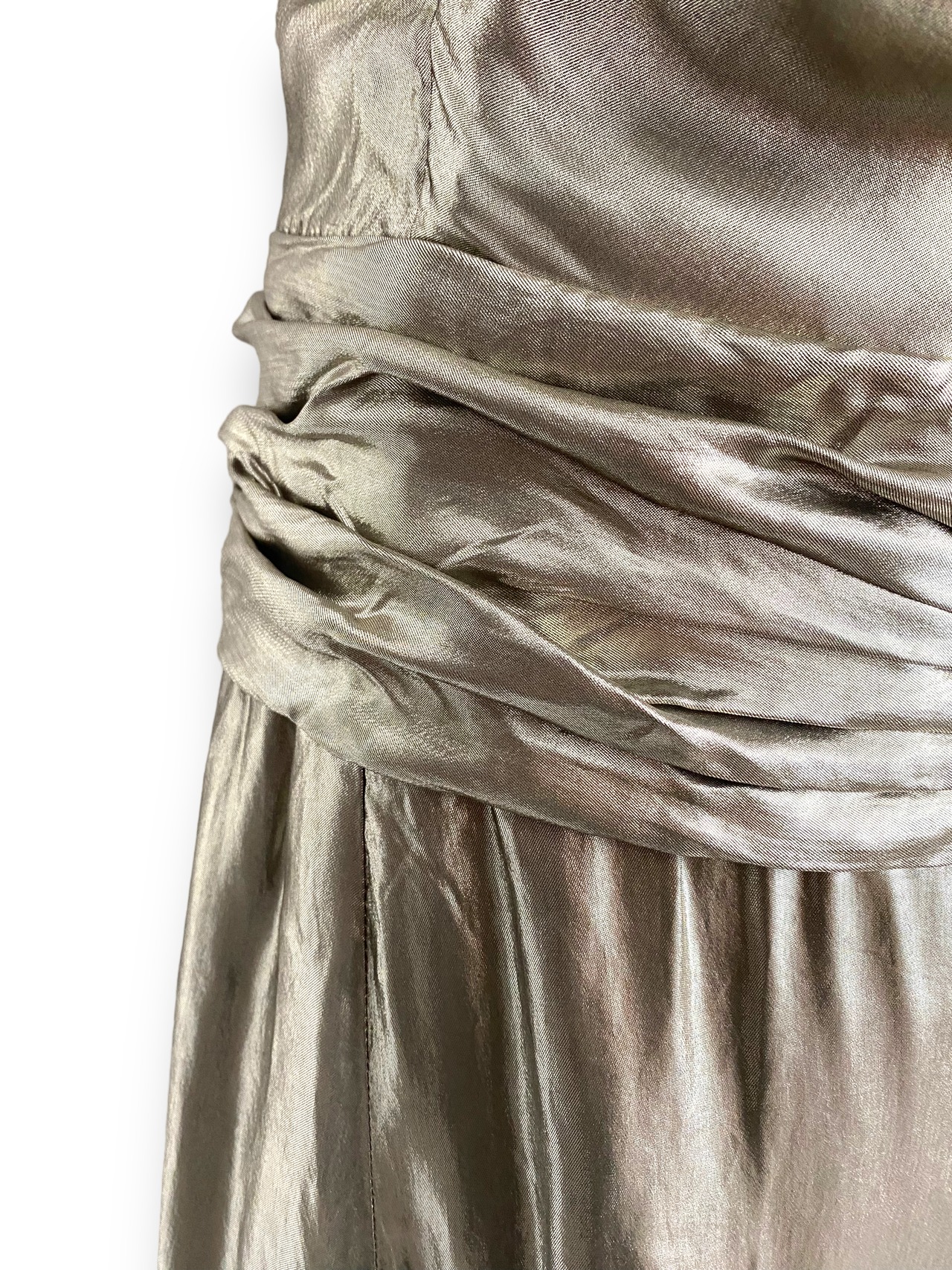 Metallic holder neck dress