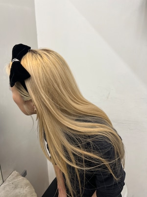 Velvet bow bow headband (Small)