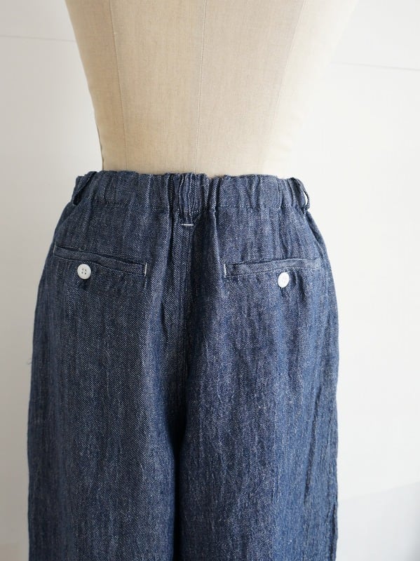 NATURAL LAUNDRY リネンデニム ガウチョパンツ | Fimpen+Nul