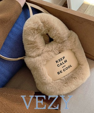 エコファーバッグ 秋冬 ミニトートバッグ 可愛い ミニハンドバッグ 軽量 おしゃれ ショルダーバッグ 斜め掛け 小さめ ふわふわ 手提げカバンもこもこ バッグ BAG ベジー VEZY ItemNo.【20304227 】