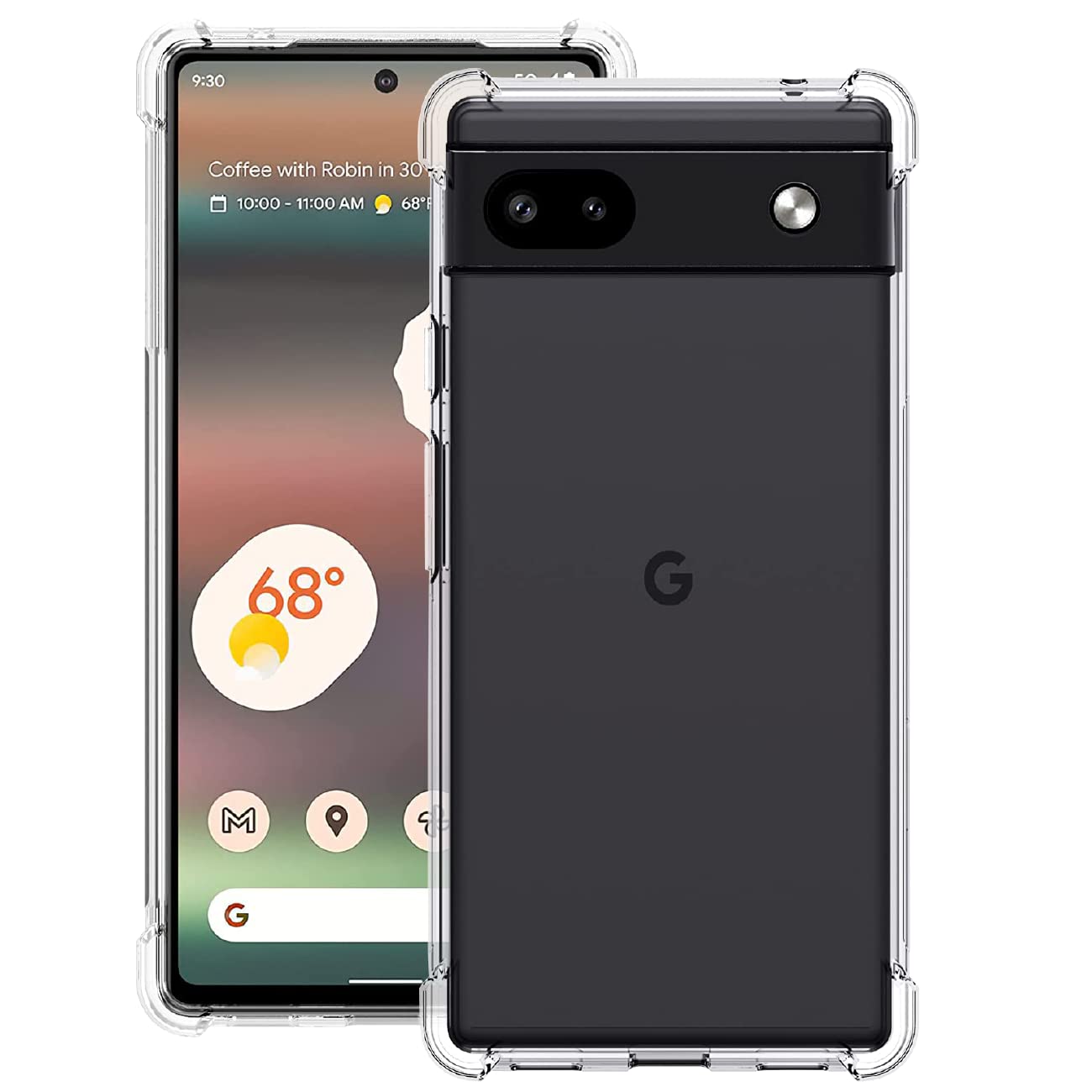 Wekrsu対応 Google Pixel 6a ケース 柔軟 TPU カバー 全透明 散熱加工 黄変しにくい WKTG6A