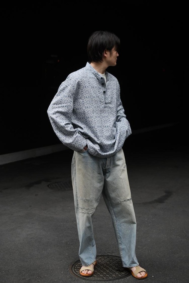 CHEMISIER AUGNAT (WHITE/INDIGO)