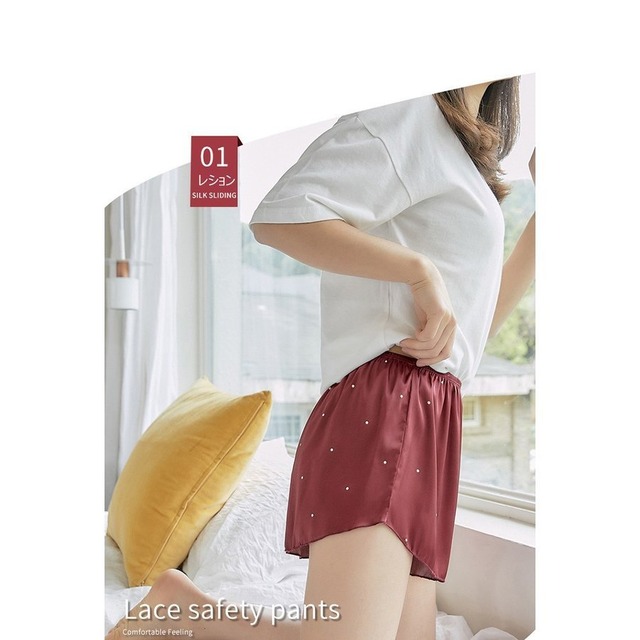 ペチコート 夏用 ペチコート 薄手 レディース ショットパンツ ドット柄 安全パンツ レーション 美尻
