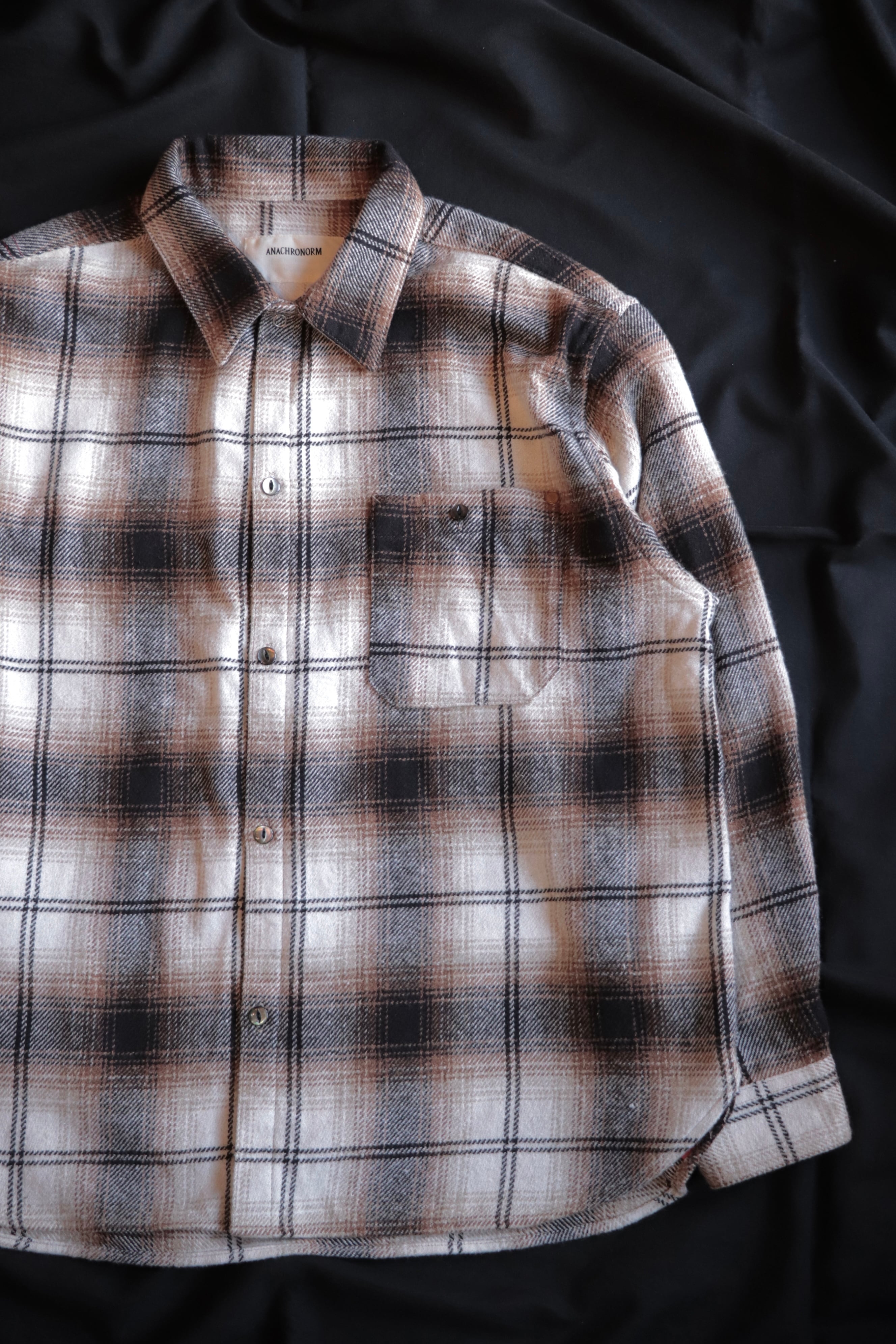 ANACHRONORM mambo別注 オンブレチェックシャツ ANACHRONORM×MAMBO 30th Anniversary OMBRE CHECK WIDE FLANNEL SHIRTS