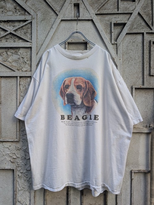 "BEAGLE" print tee / made in USA