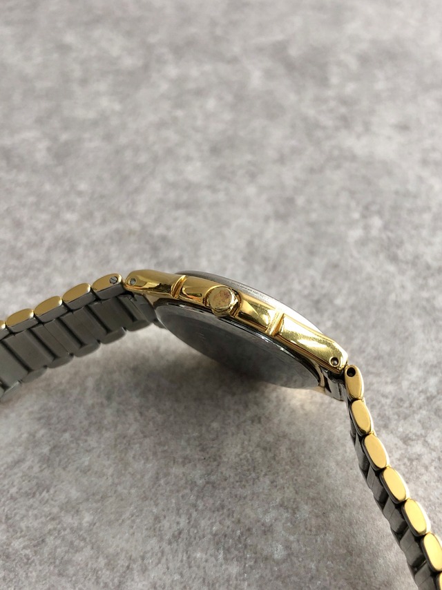 Yves Saint Laurent イヴ・サンローラン 腕時計 シルバー×ブラック YSL ステンレススチール ボーダー vintage ヴィンテージ オールド as4e87