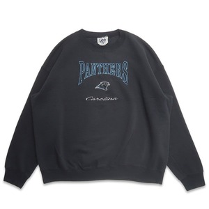 古着 90年代 USA製 Lee リー NFL カロライナ パンサーズ 刺繡 スウェット トレーナー ブラック 表記：XL　gd408933n w60330