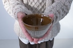 Rikizo お茶碗-塗分栗毛ライン-/クラフトライスボウル/和食器/飯碗/陶器/ギフト