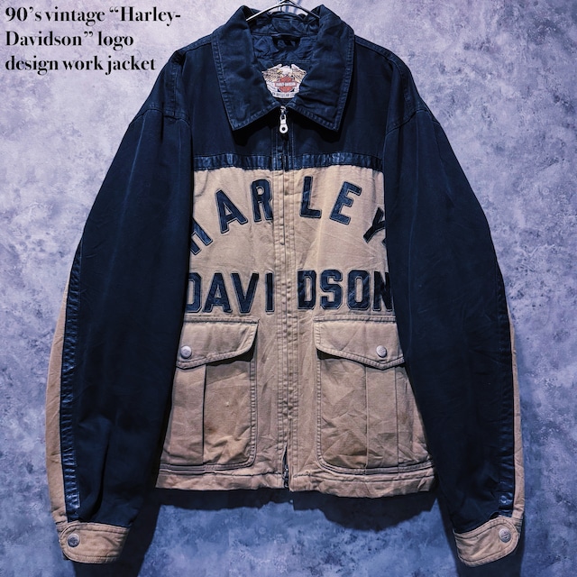 【doppio】90’s vintage “Harley-Davidson” logo design work jacket