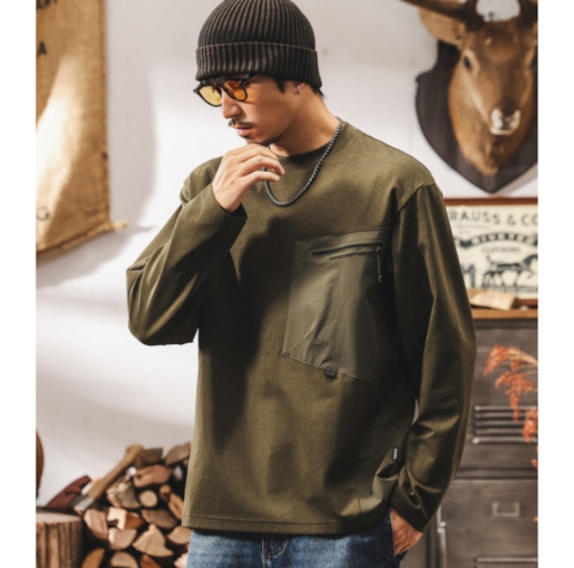 Front pocket design L/C Tee P488