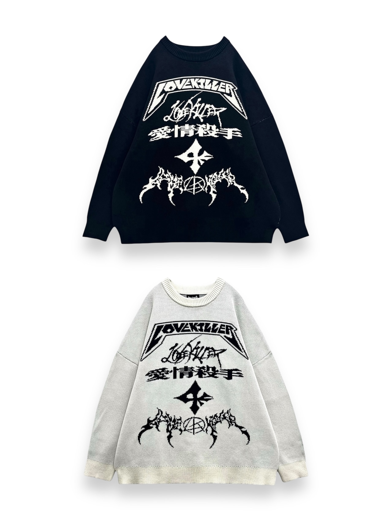 【LOVE KILLER】Total logo oversize knit