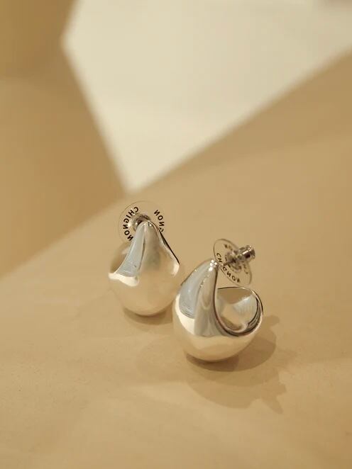 ボリュームドロップピアス|シルバー|CHIGNON