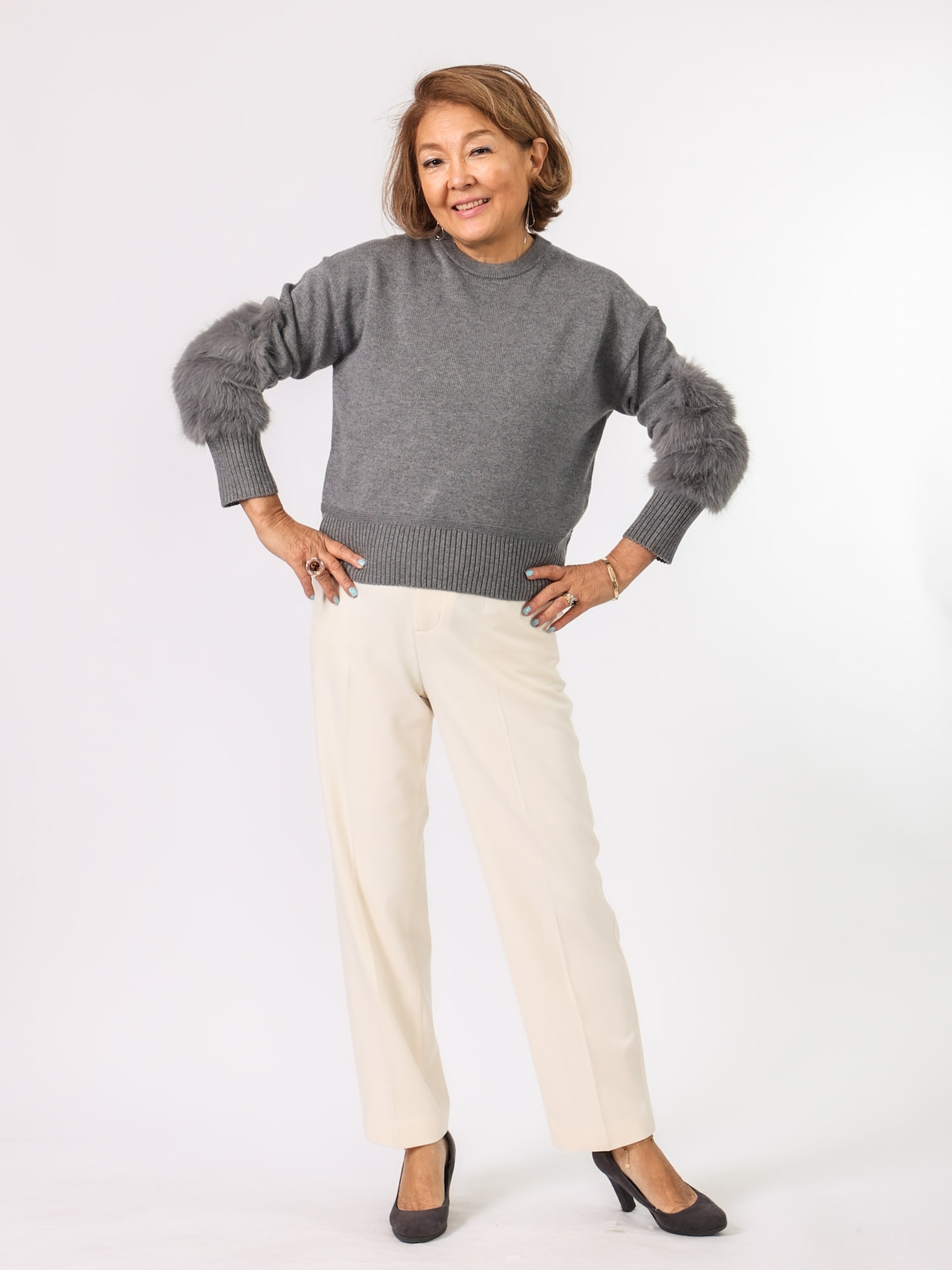 BRAHMIN(袖口ファーセーター)