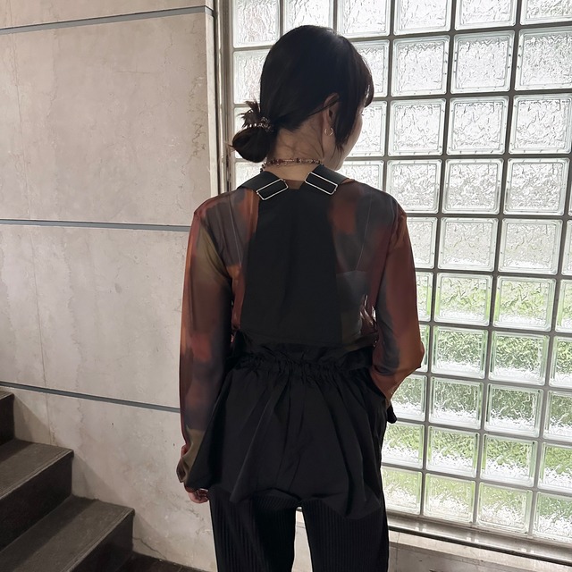 【attrayant】アート柄シアートップス（brown）