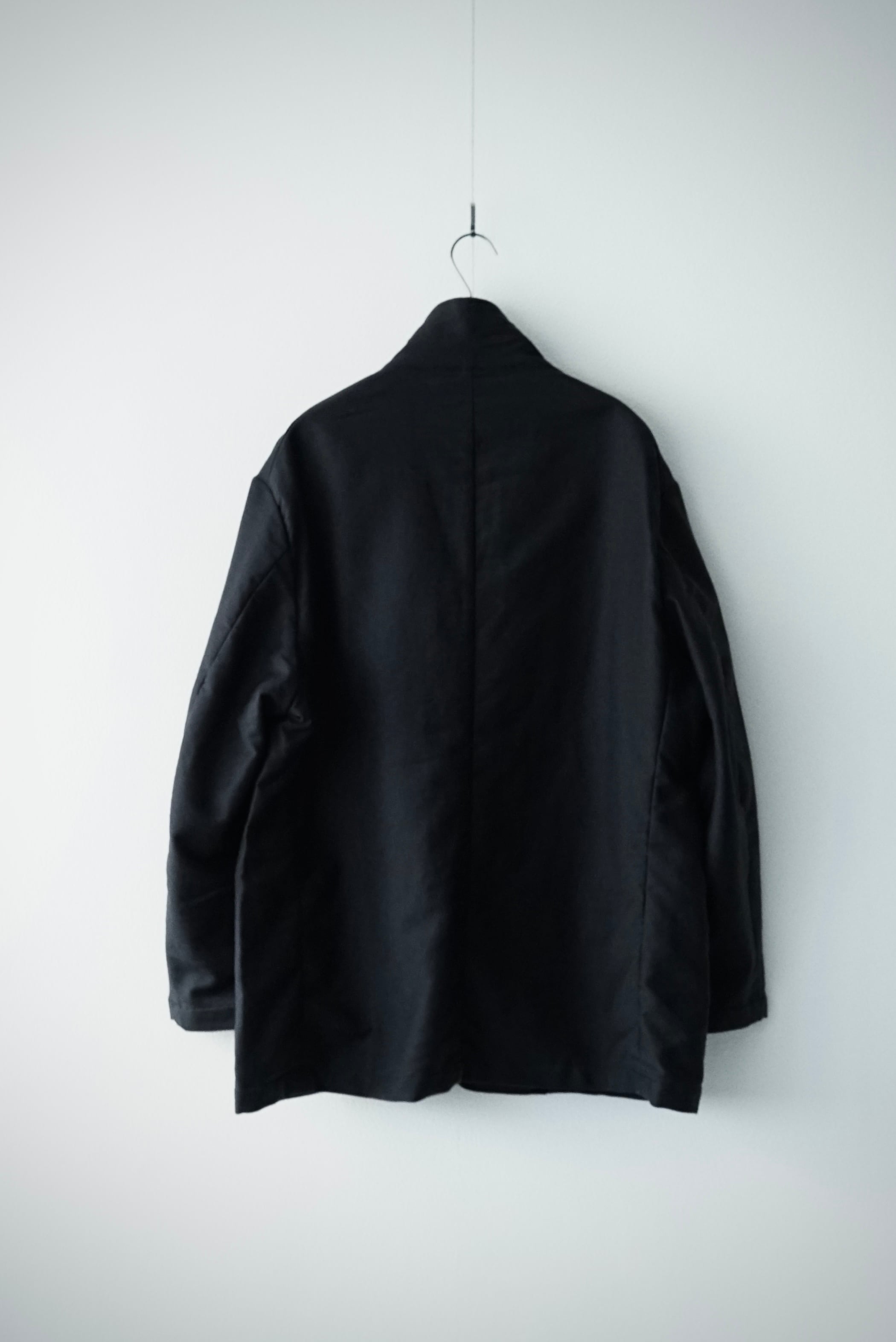 Cotton/Silk Mole Skin / Classic Jacket (Brushed_BLACK) | C O L I N A