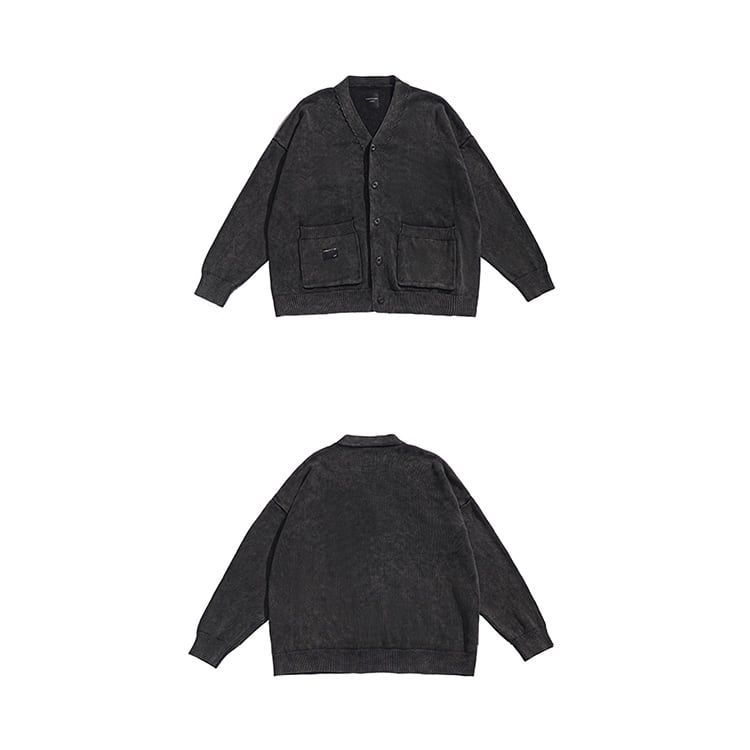 ★RETRO DISTRESSED WASHED DRAPE SWEATER　　　A0836