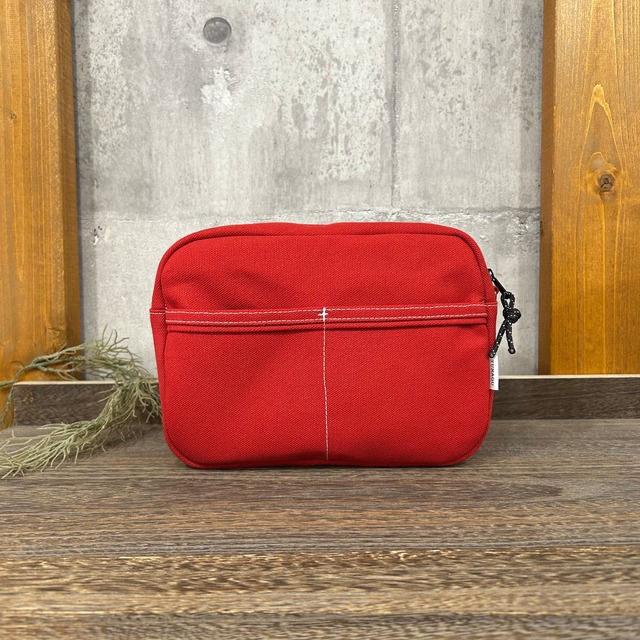 【選べる紐付】.+＊square shoulder Bag 〈 濃赤 〉