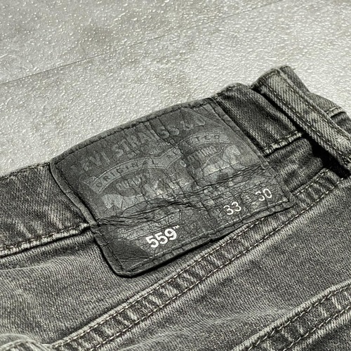 【W33 L30】 usa levi's 先染ブラック リーバイス 559 詳細写真3