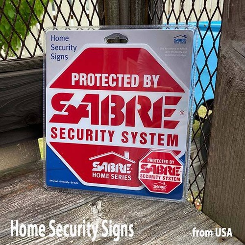 SABRE Home Security Signs ホームセキュリティーサイン ステッカー付 防犯 ディスプレイ アメリカ