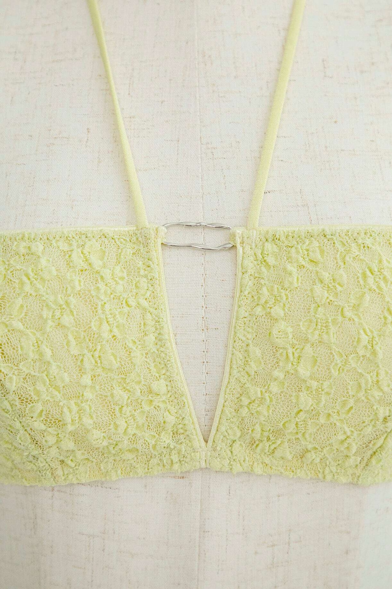 Center Strap Bandeau Bralette / YELLOW - 10
