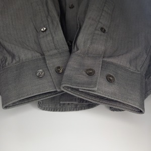 カルバンクライン　シャツ　長袖　無地　グレー　L