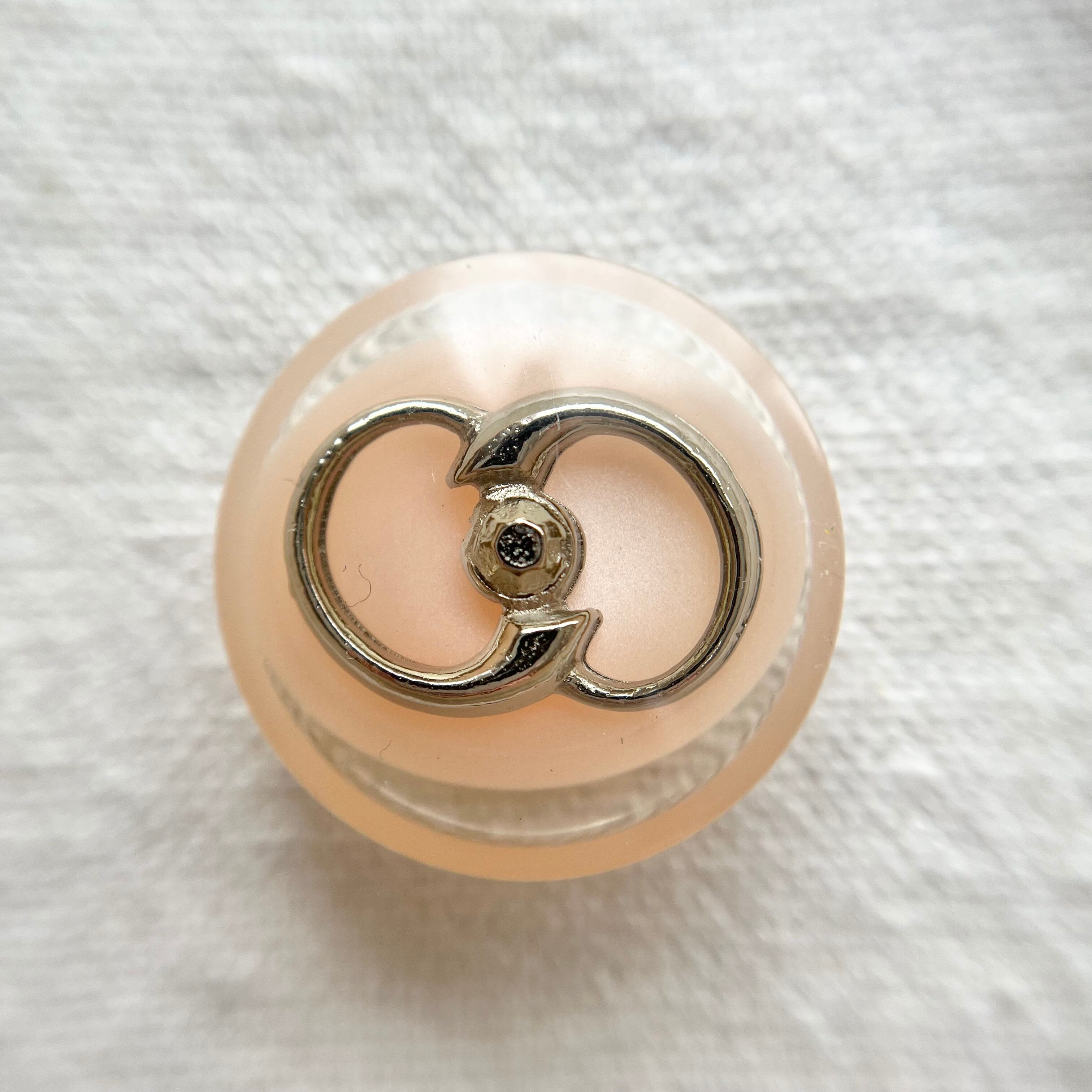 シルバーリボン×クリアベビーピンク 23㎜