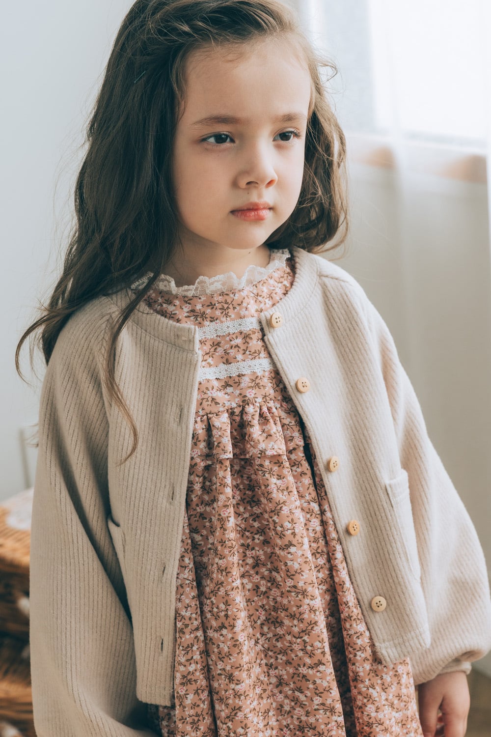 ボリュームスリーブカーディガン〈Ivory〉 | Coquette