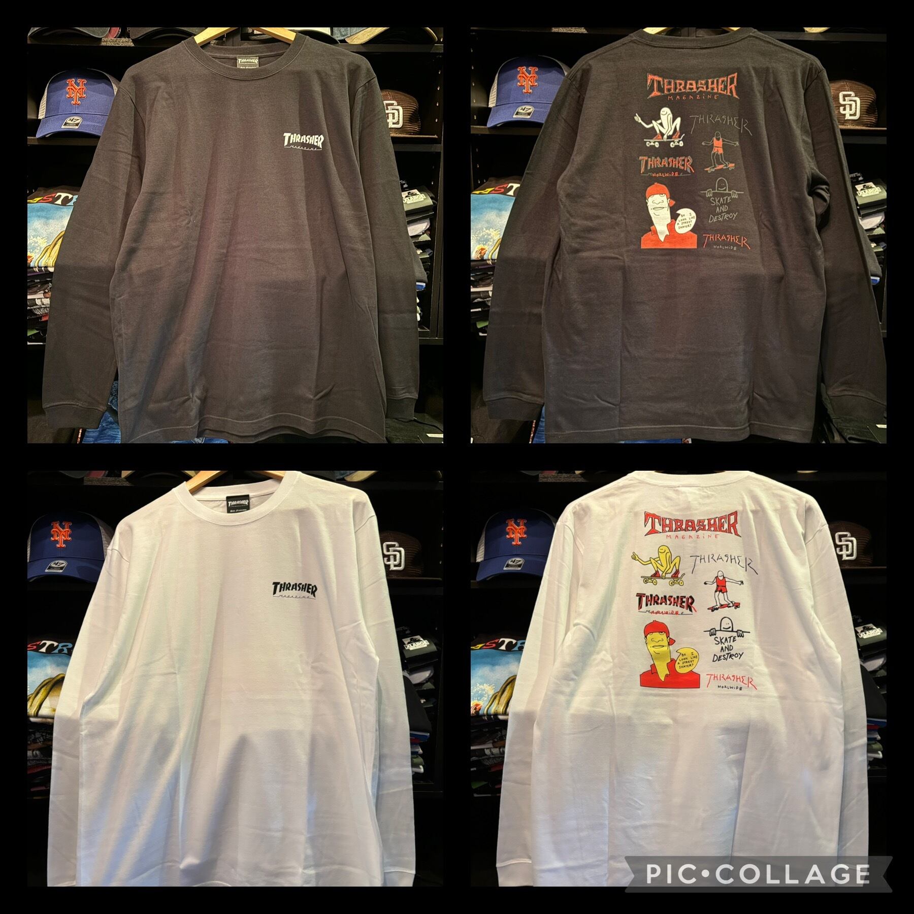 90s usa製 Thrasher magazine ロンT スケートボード 【公式通販】