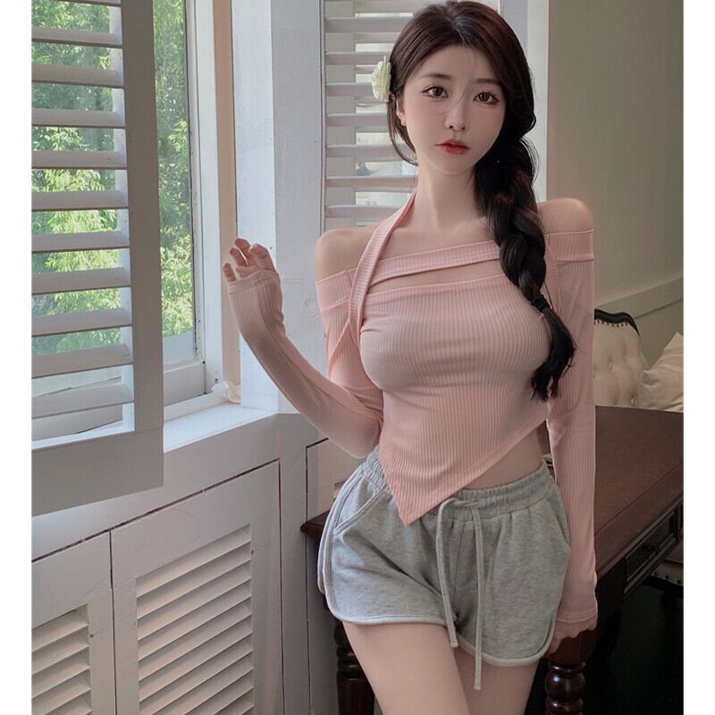 ホルタートップス オータムショートTシャツ ロング 秋物 ガールズファッション59769144525