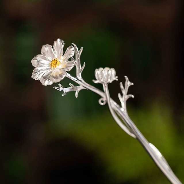 コスモスのかんざし - まるで本物の花が咲いている K185
