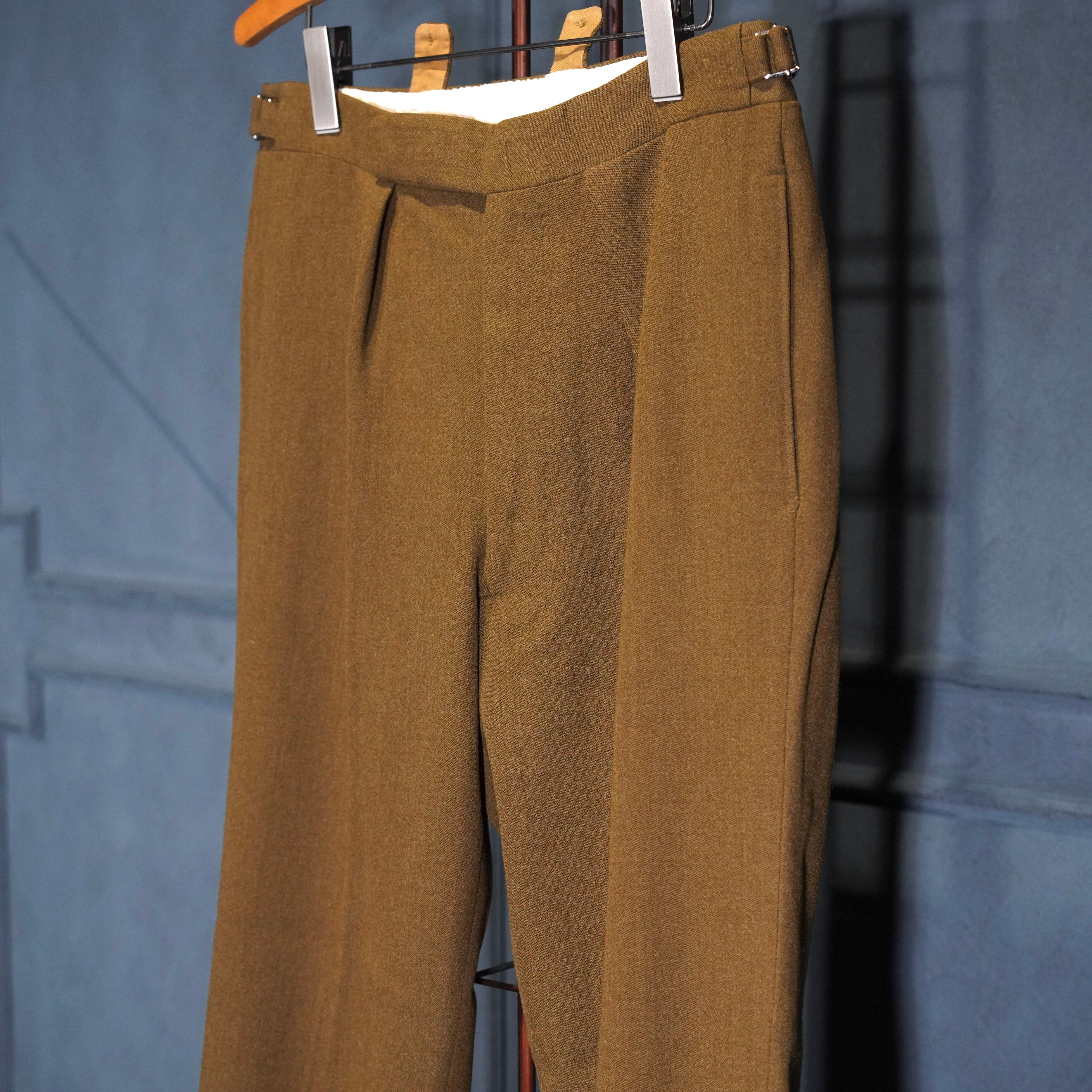 EU VINTAGE Moss Bros COVENT GARDEN TUCK DESIGN WOOL SLACKS PANTS