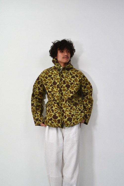 70s PVC Duck hunter camouflage pattern blouson