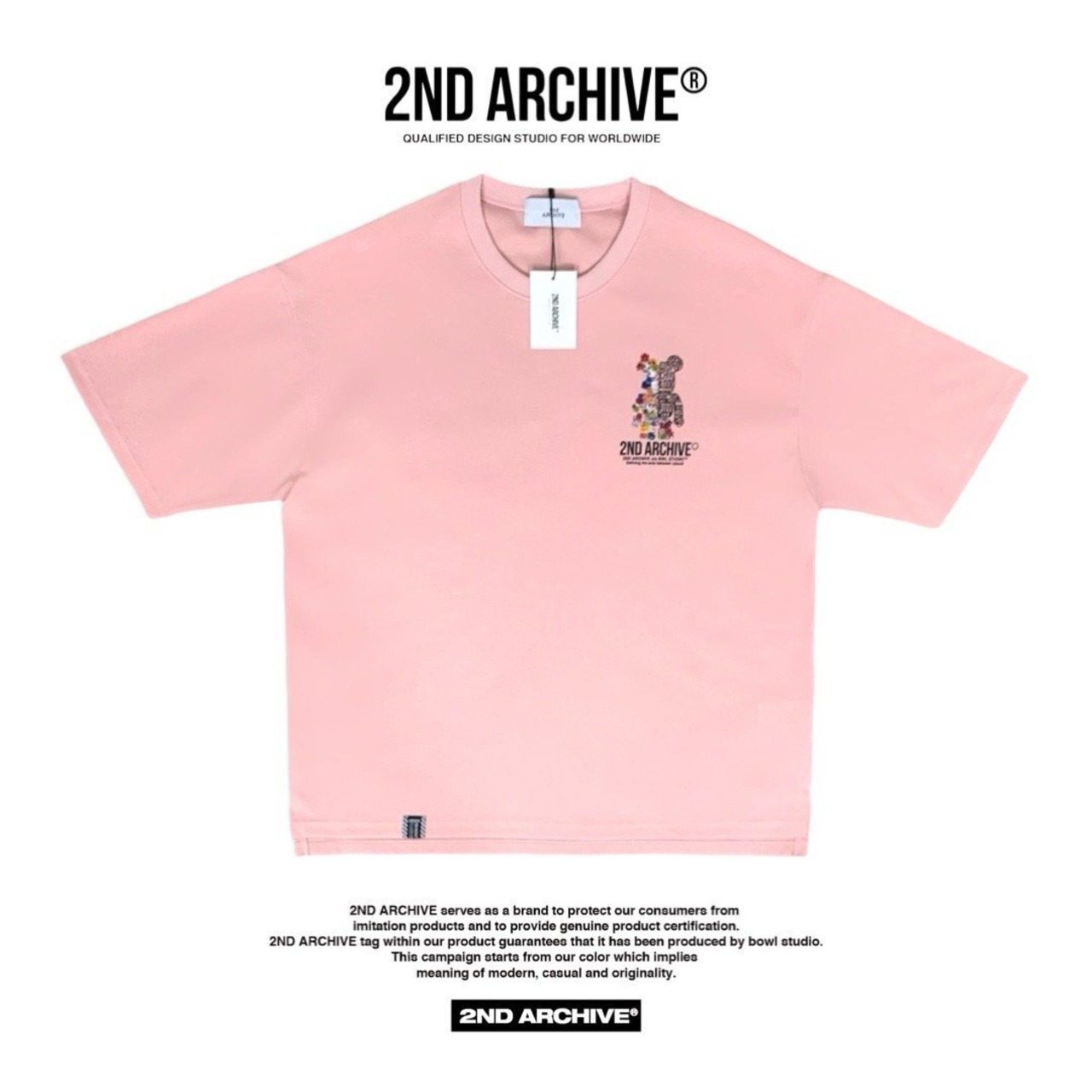 2ND013 2NDARCHIVE Tシャツ 韓国ファッション オーバーサイズ ユニセックス