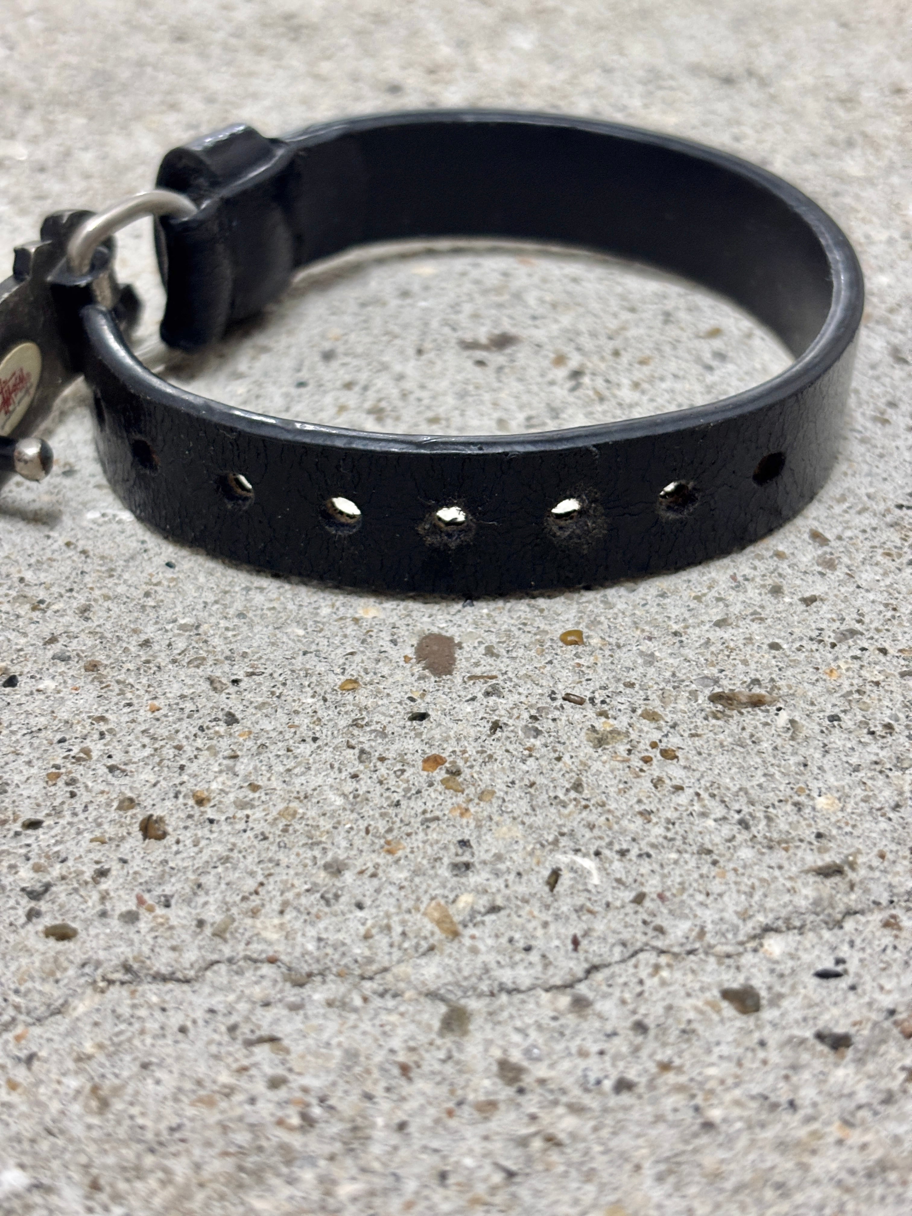 00s OLD STUSSY/Leather Bracelet/レザ－ブレスレット/ロゴバックル