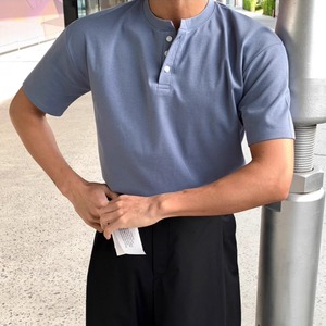 ヘンリーネックTシャツ　0602