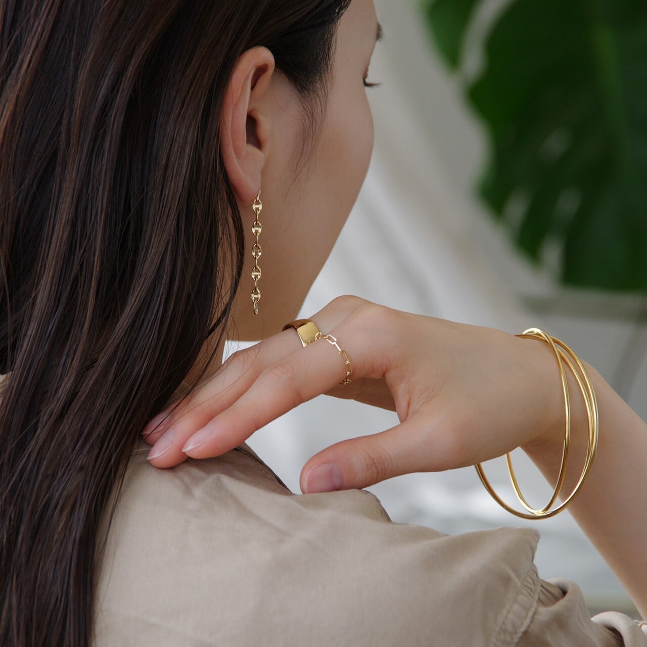 K18イエローゴールド 3連クローズドバングル【MKY0073B1】 | MONICE/モニス