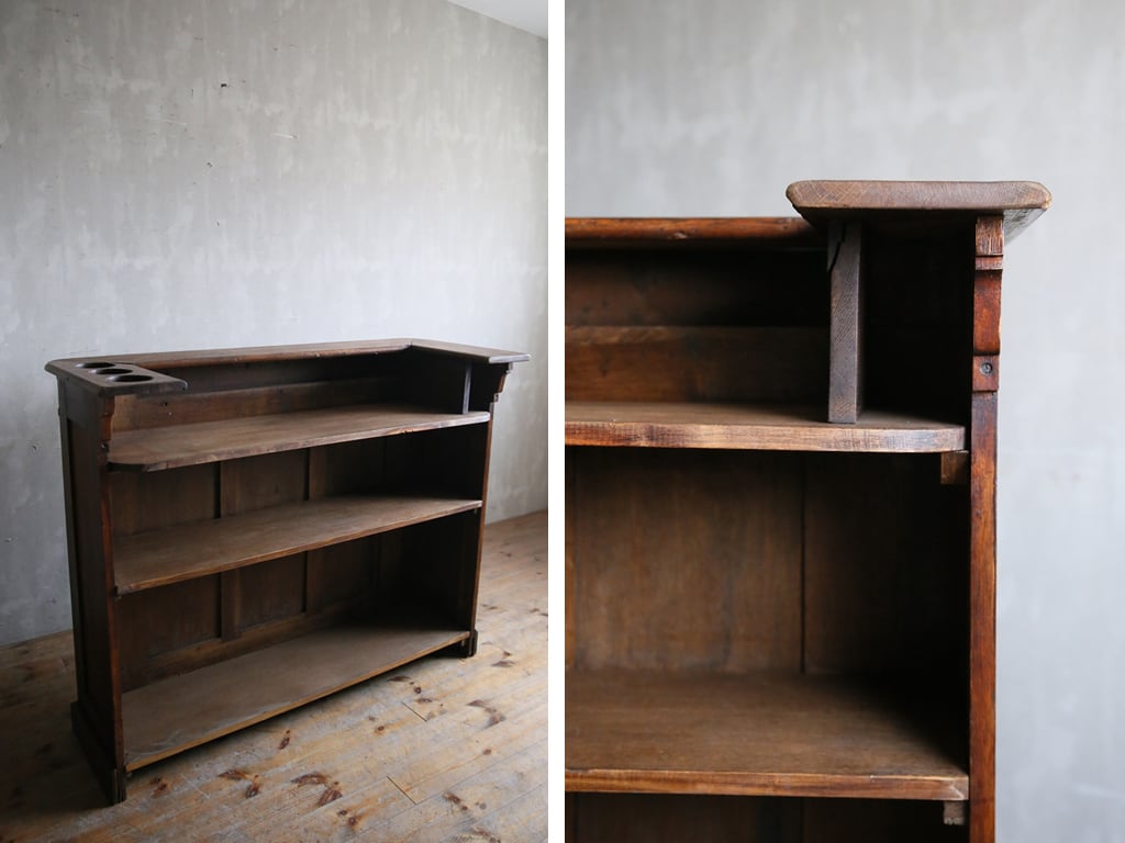 フランスアンティーク木製ショップカウンター/レジ台キッチンテーブル