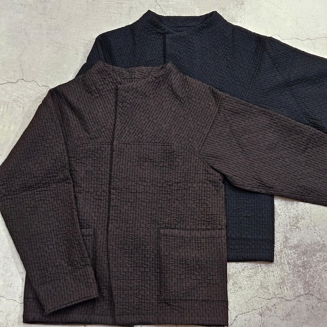 MITTAN〉JK-64 中わた刺し子織ジャケット 黒茶 | CABANON