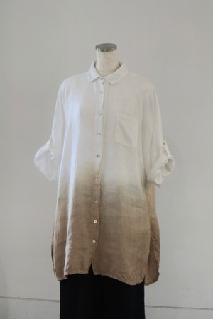 gradation linen shirt - made in Italy