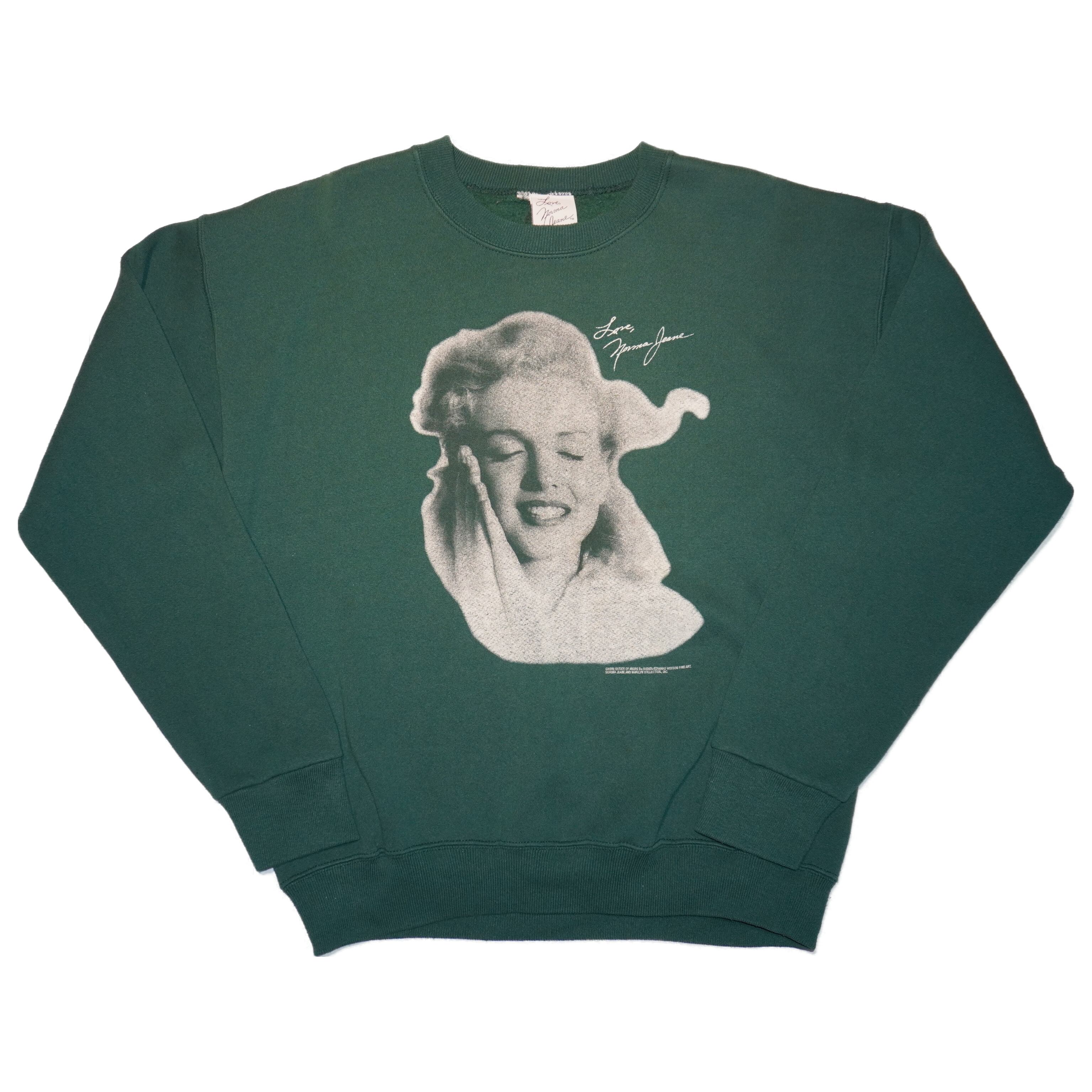 Marilyn Monroe Green Crewneck ヴィンテージTシャツ (マリリン