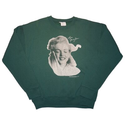 Marilyn Monroe Green Crewneck ヴィンテージTシャツ (マリリンモンロー 1992)