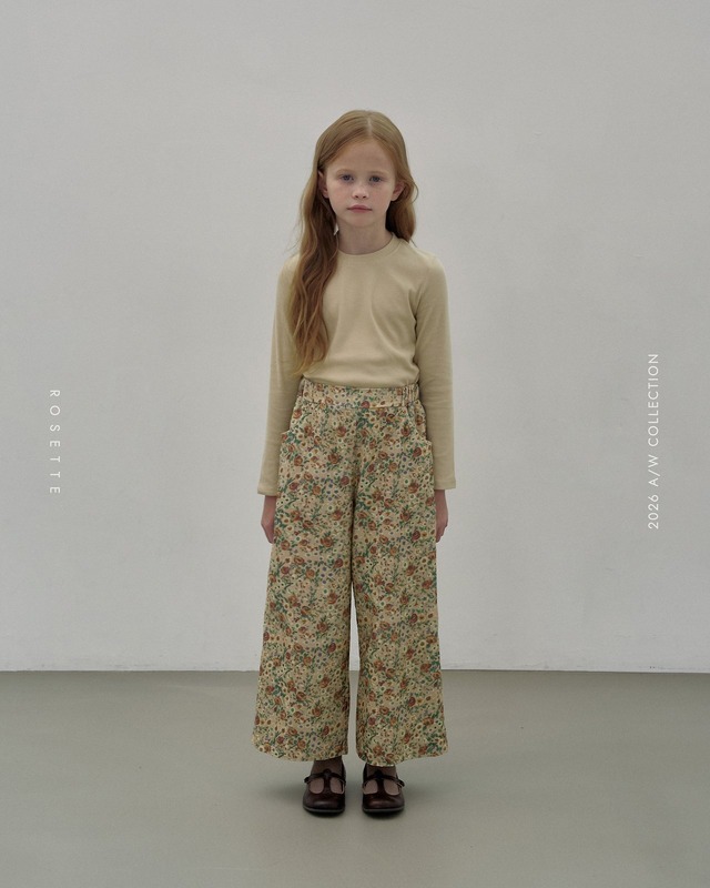 【取寄】rosette｜more pants (flower)｜モアパンツ（フラワー）｜XS-XL｜kids｜26 autumn