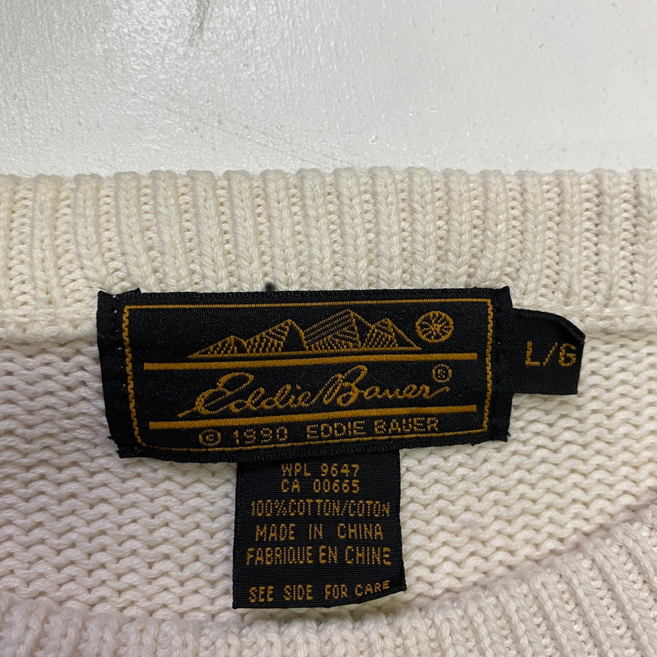 90年代 Eddie Bauer エディーバウアー フラワー 花柄 コットンニット 