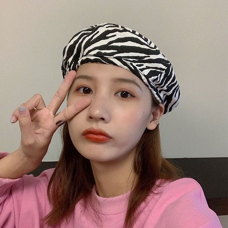 モダンパターンオータムウィンター 帽子 ストリート 秋物 冬物 ベレット ヘアアクセサリー ブラック・アイド・ピーズ59846825641