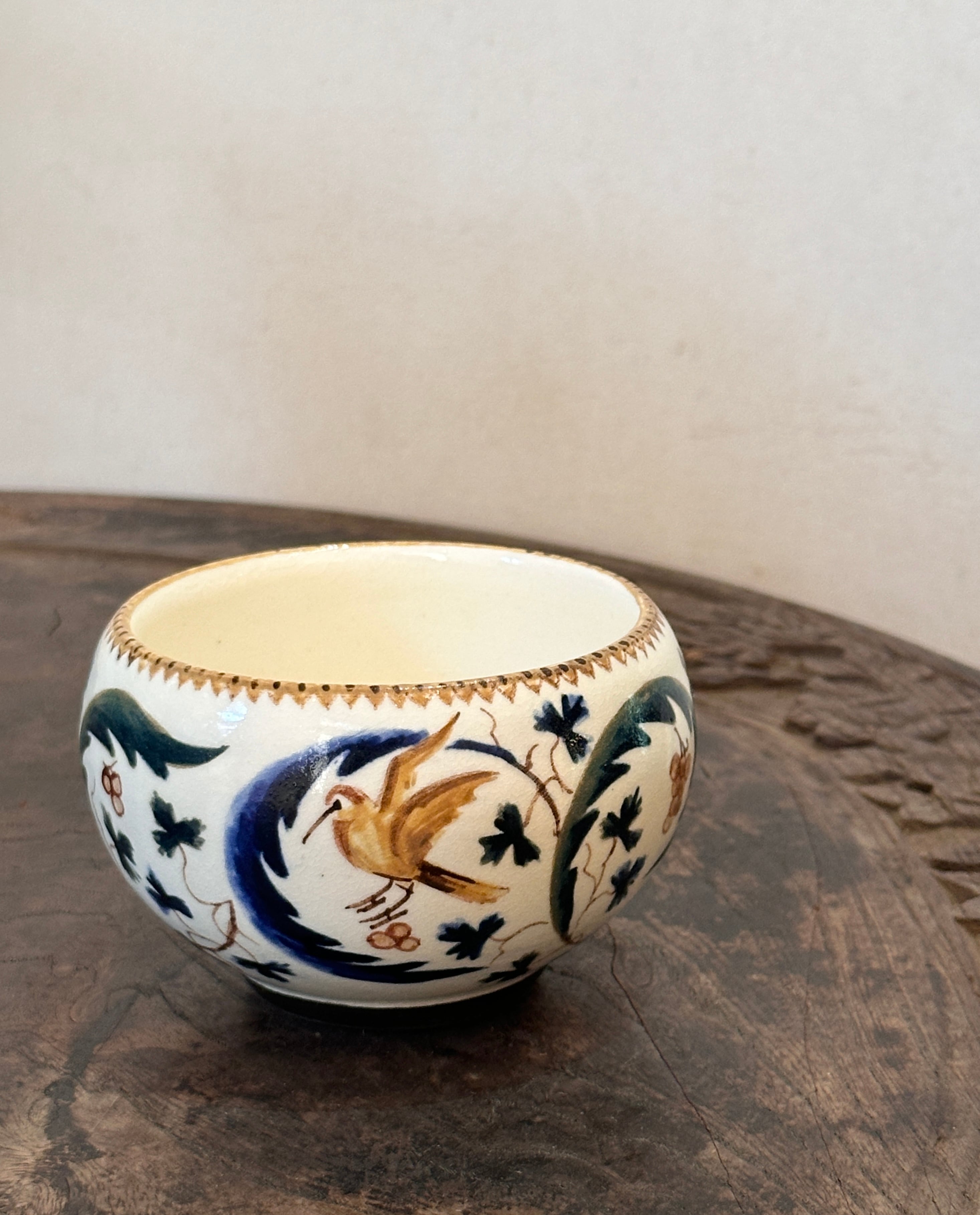 升たか 鳥文 杯 色絵 鳥文 杯 升たか Bird small cup by Masu Taka | Gallery HANNA