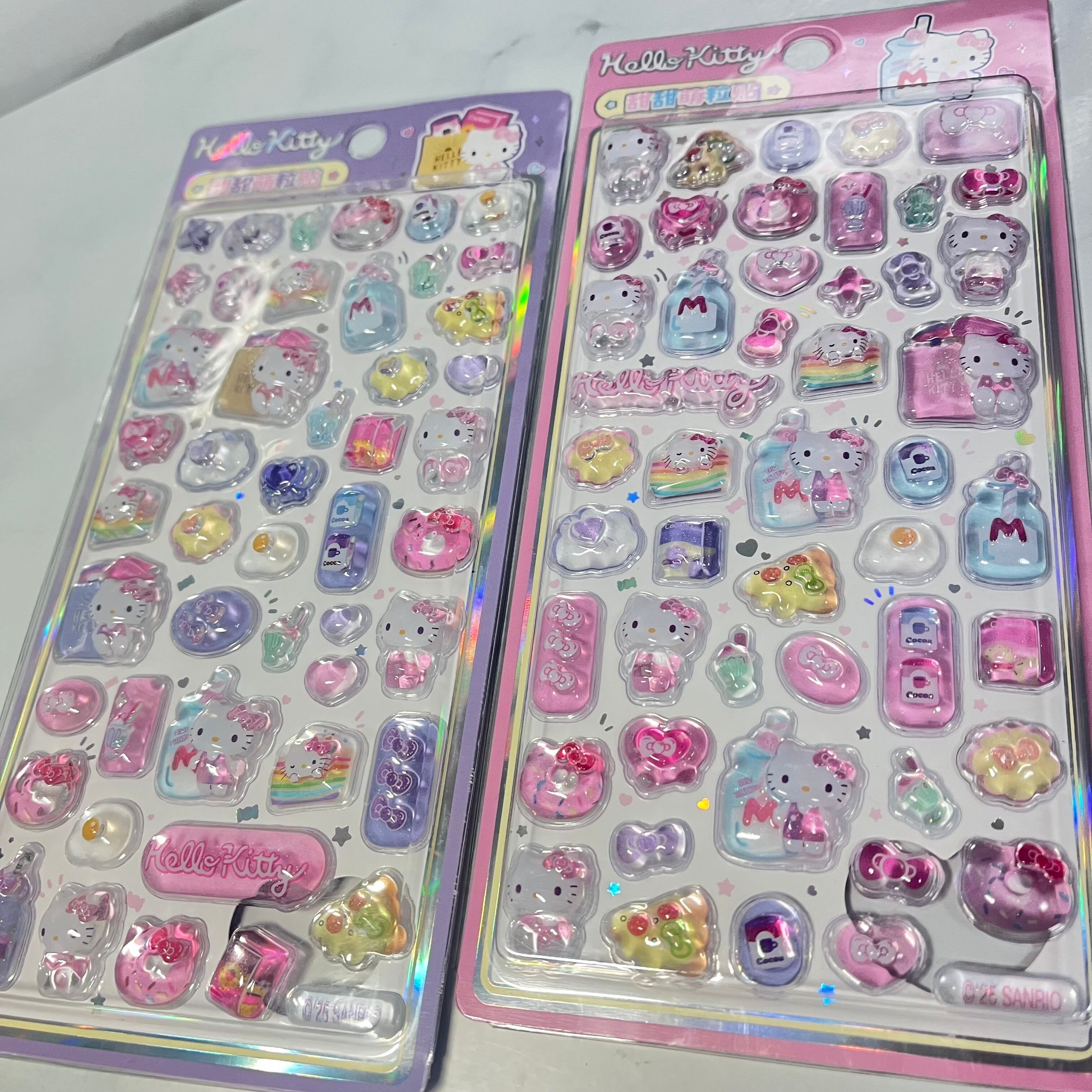 正規品】ハローキティ 2枚セット ドロップシール 3D立体 ぷくぷく