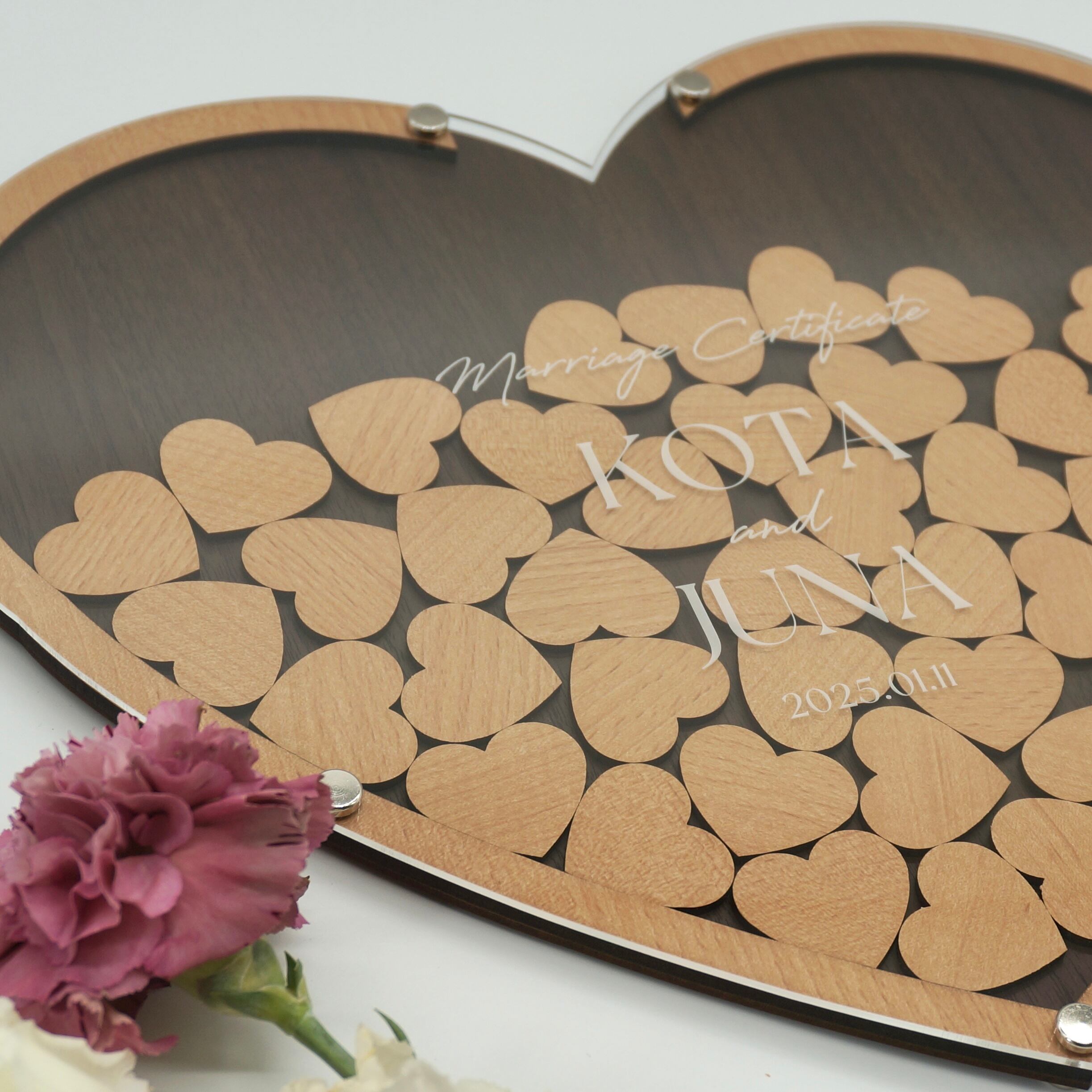 ハート型のウェディングドロップス 結婚証明書 | whole heart