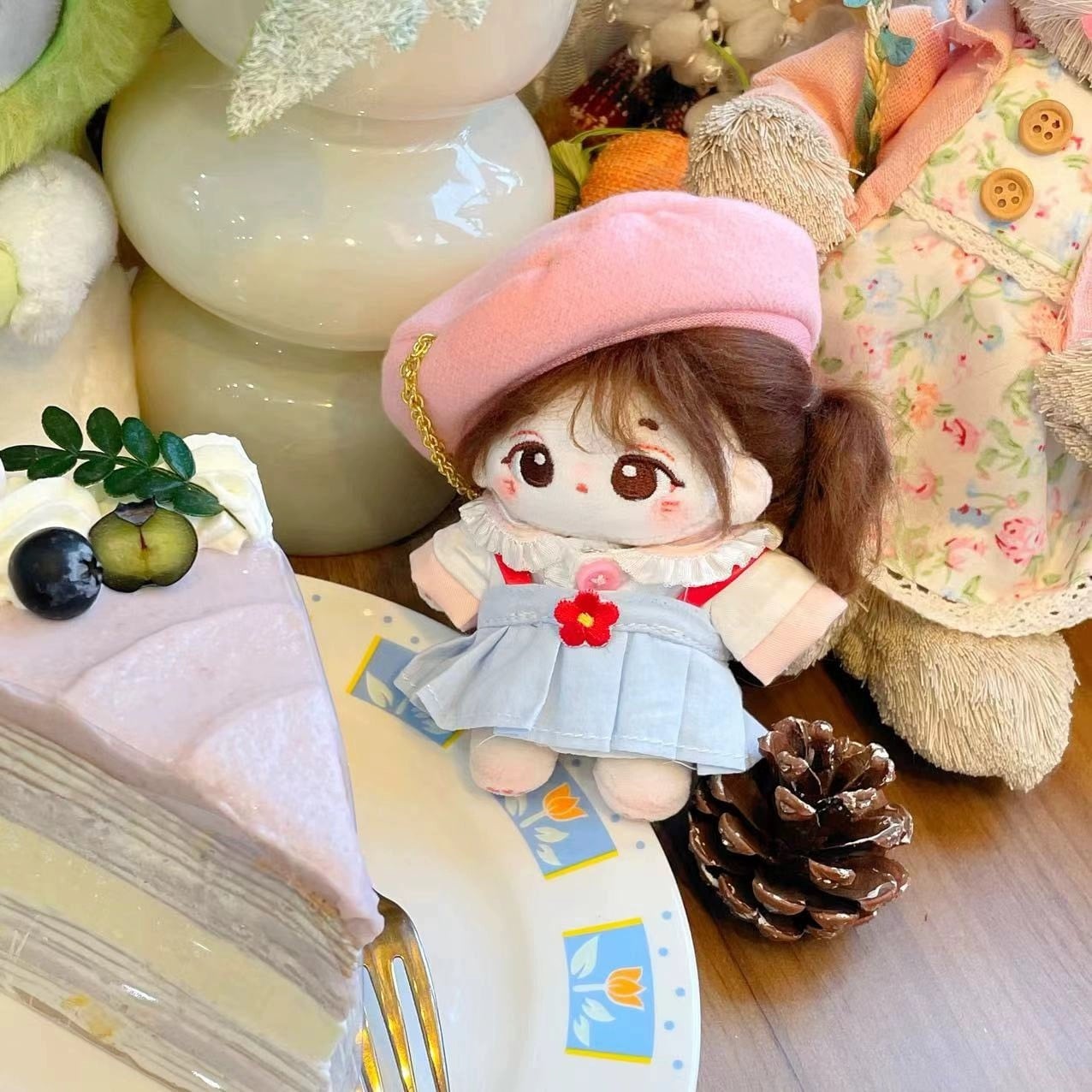 10cmぬい服】ノーブルカレッジコーデ 10cm着せ替えぬいぐるみ用 棉花